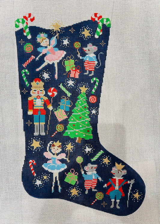 Nutcracker on Navy Stocking13M C-AP4365