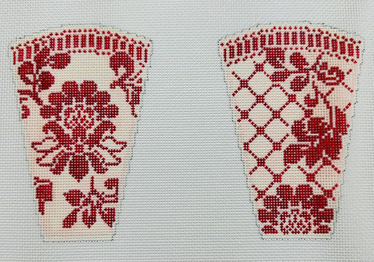 2 Sided Scissor Case Red Damask C-CLDWG12692