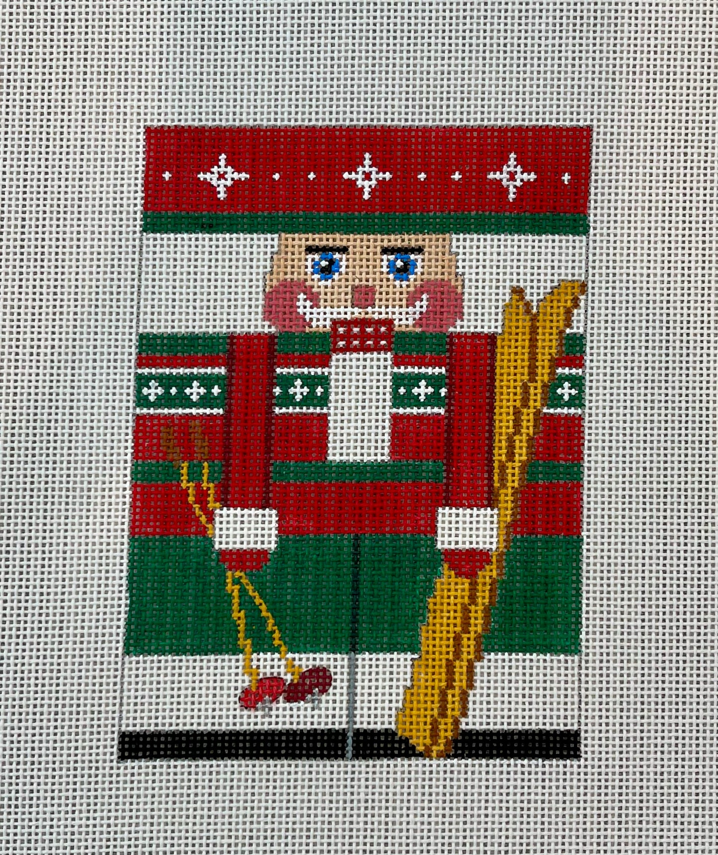 Skier Santa Nutcracker C-CNT083