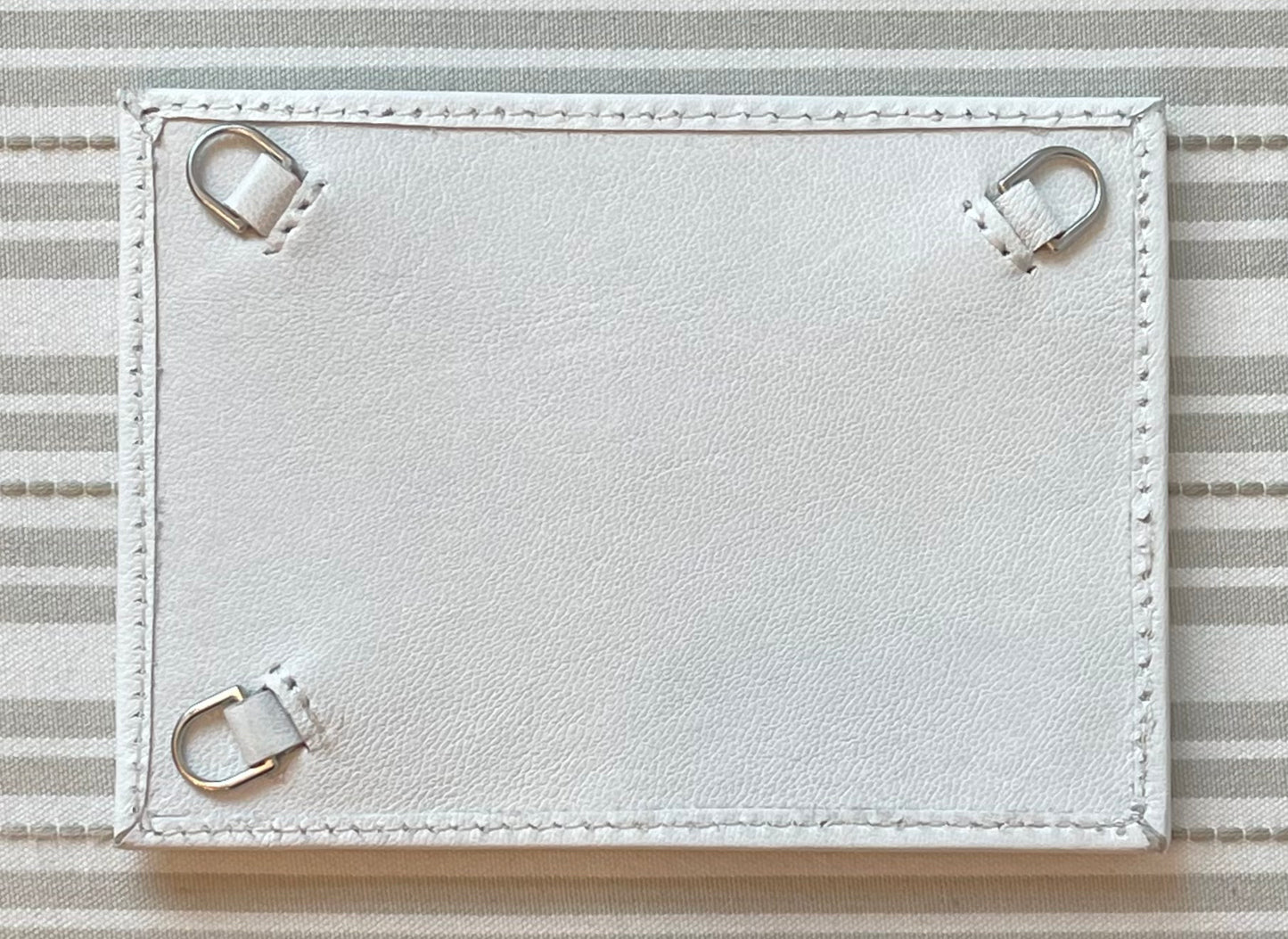 Leather Self Finishing Rectangle Frame - White A-PESFRF WHT