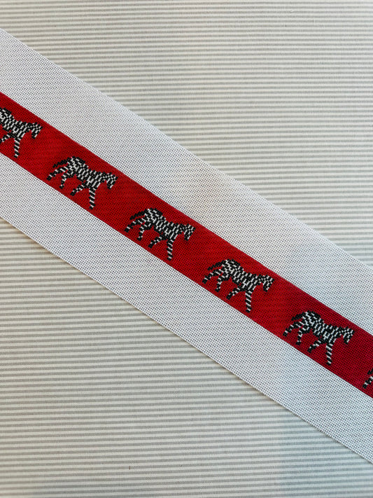Zebra on Red Belt/Bag Strap C-KKB546B