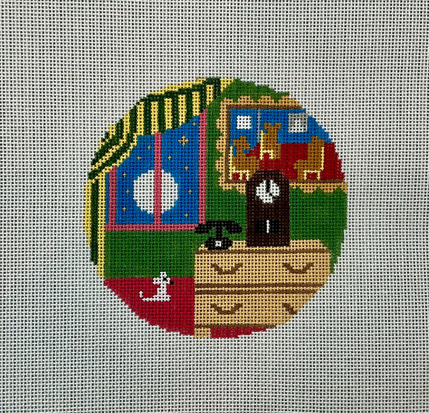 Circle Bears in Chairs Ornament C-SN641