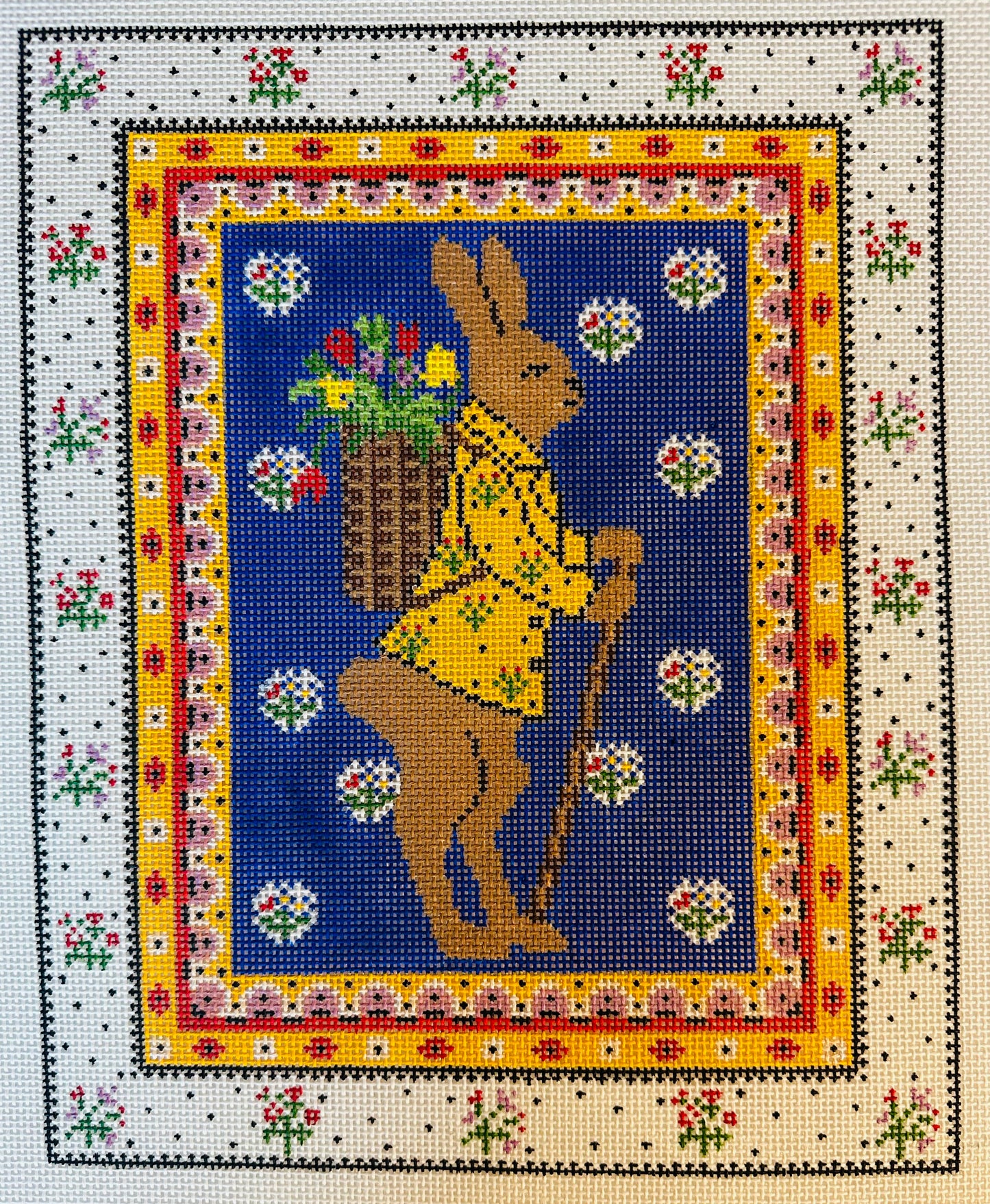 Provence Bunny with Basket C-COLR387