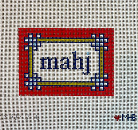 MAHJ Insert Floral Corner in Red, Navy and Olive C-MAHJ104C
