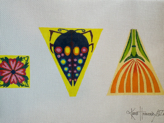 Beetle and Flower Scissor Case C-ZE586