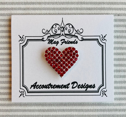 Red Sparkle Heart Needle Minder A-ADspHeart