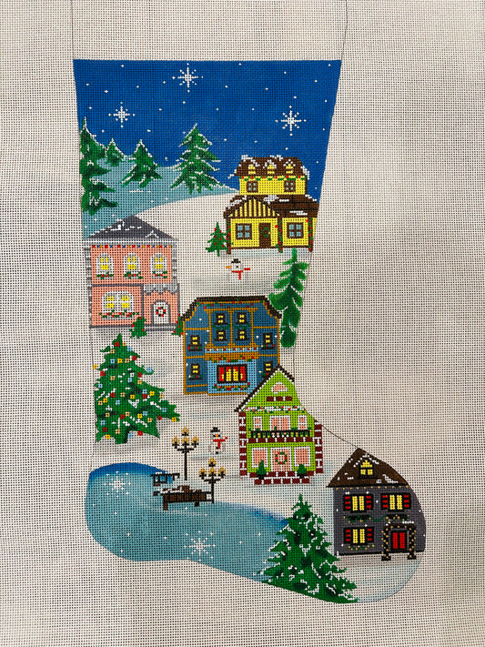 Winter Village Stocking 13M C-AP2845