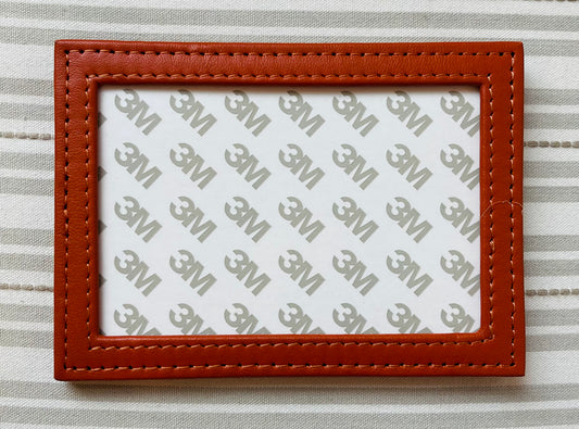 Leather Self Finishing Rectangle Frame - Orange A-PESFRF OR