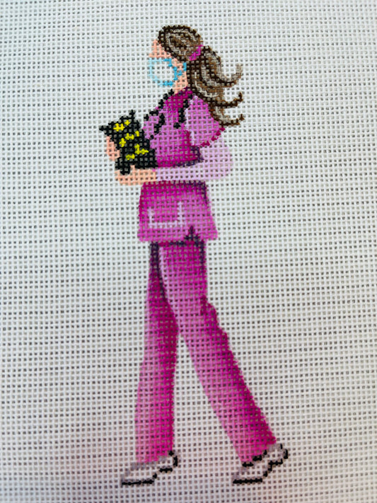 Woman in Pink Scrubs C-PM20106