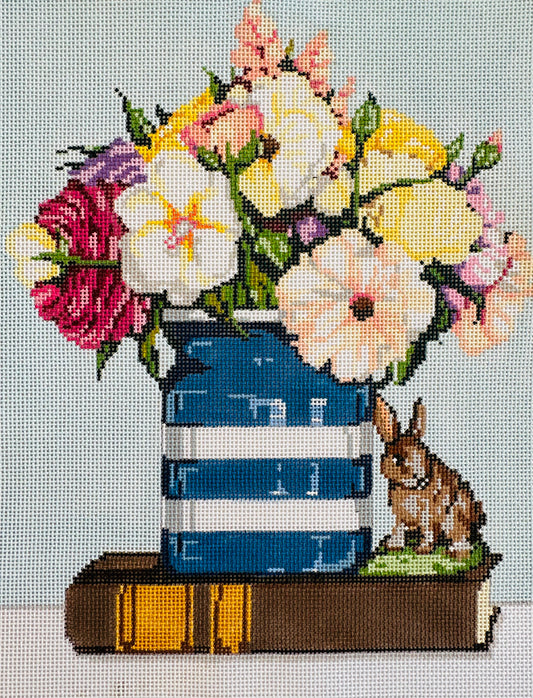 So Pretty Flowers in Blue and White Vase C-FDP18-1237