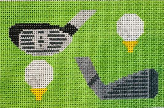 Golf Putter and Driver on Green Yardage Insert C-KKYDG02