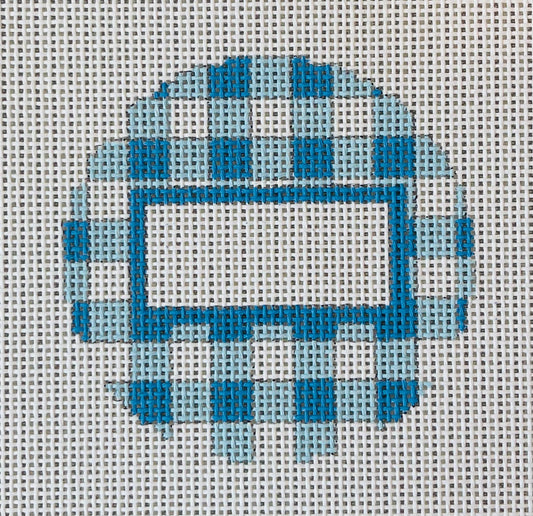 Blue Gingham Round C-AEC050