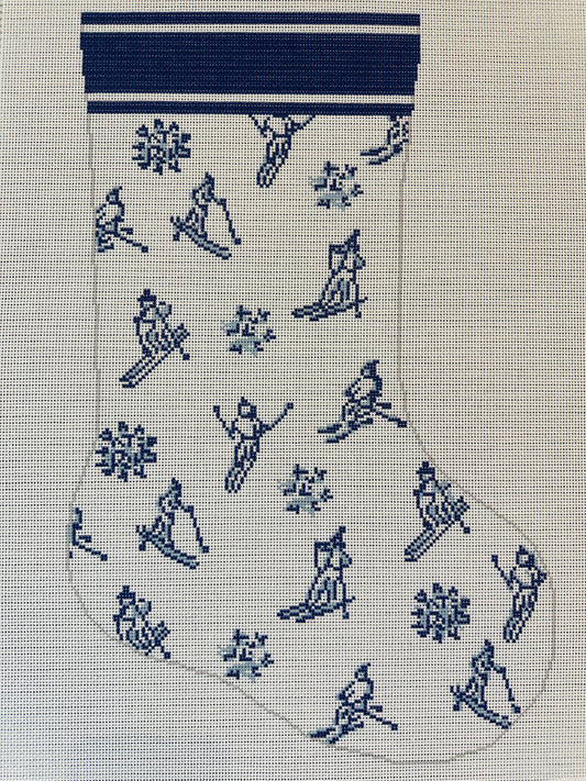Apres Ski Stocking Blue and White C-KCD7639