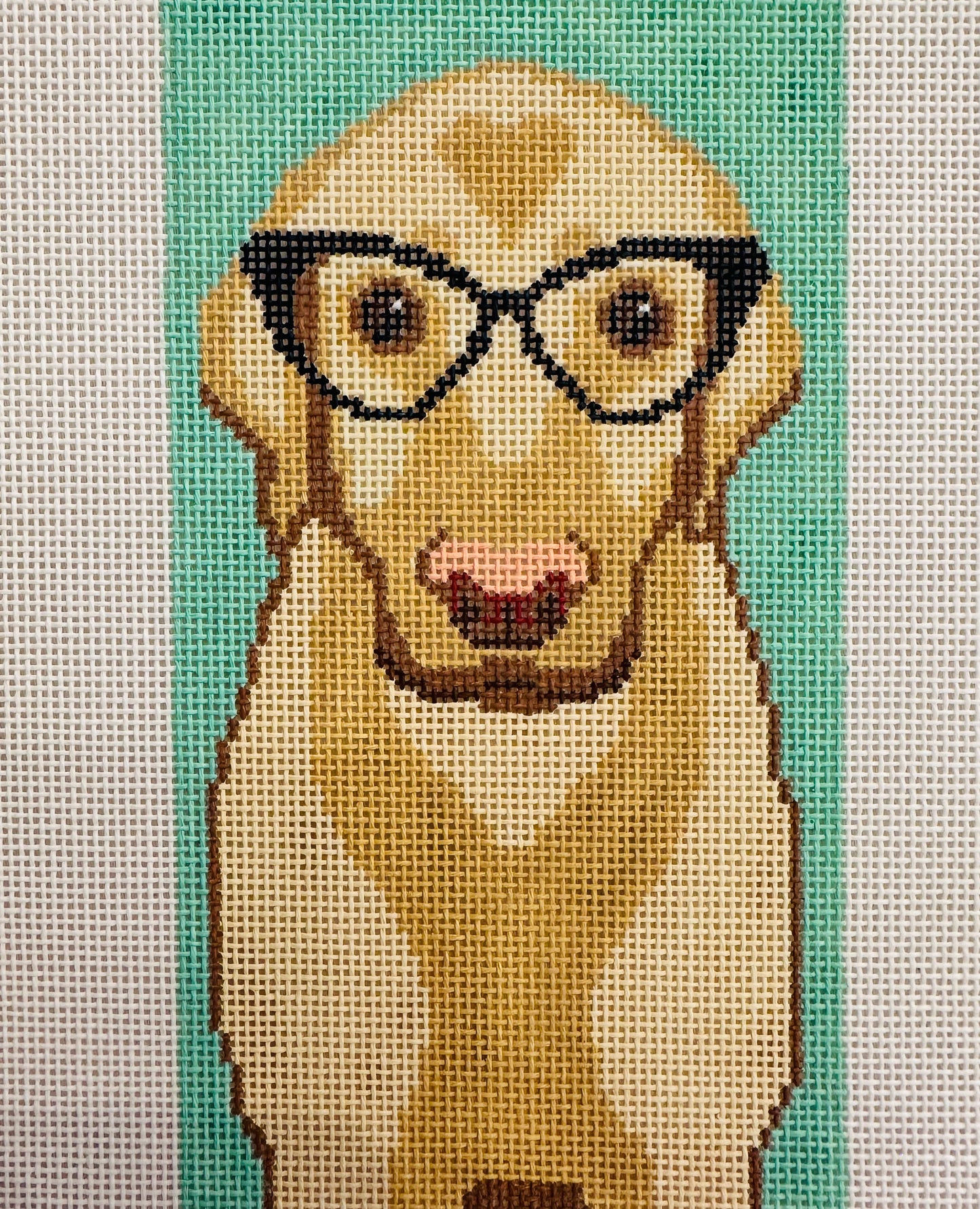 Yellow Lab with Glasses Eye Glass Case C-SBNEGC06