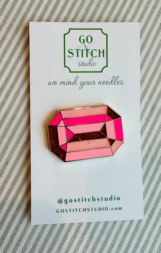 Pink Diamond Gem Needle Minder A-GSSPDG