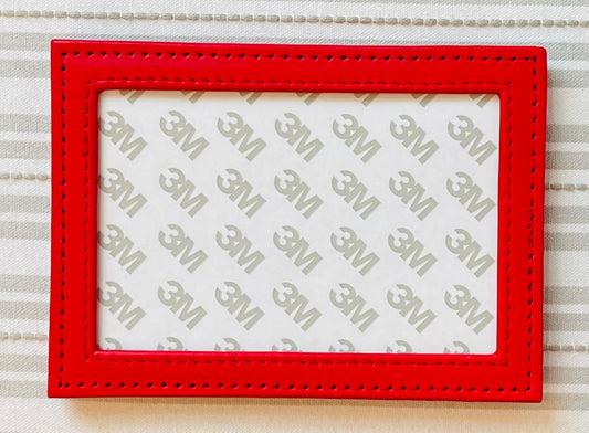 Leather Self Finishing Rectangle Frame - Red A-PESFRF RED