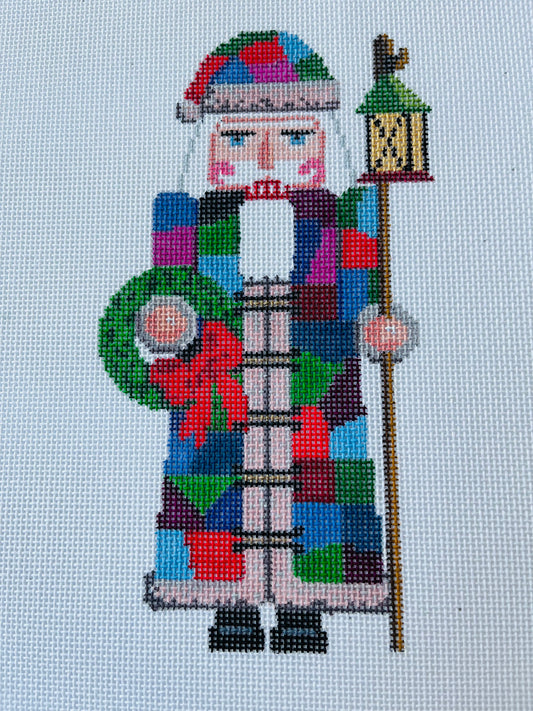 Patchwork Santa 7” Nutcracker Ornament C-SR4255