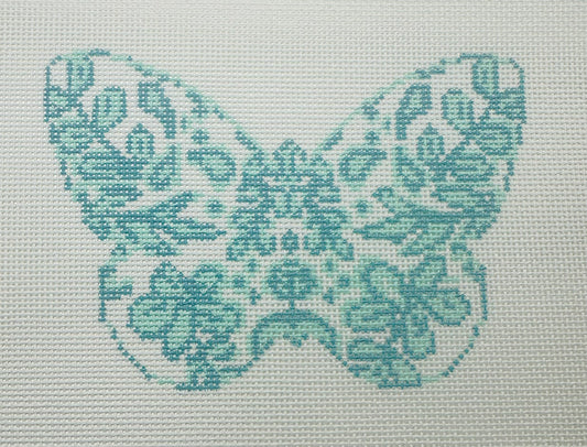 Chinoiserie Butterfly Aqua Blue C-CDK373