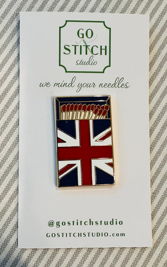 British Flag Matchbox Needle Minder A-GSSB