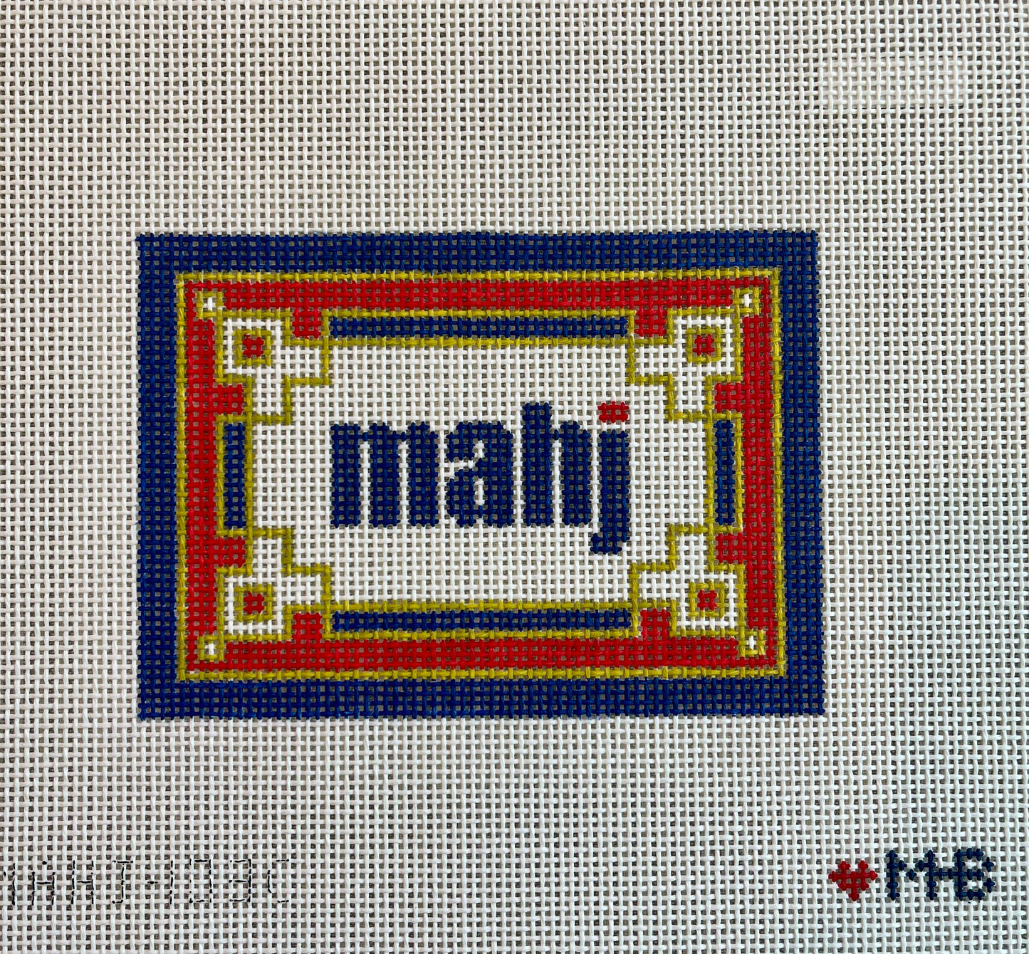 MAHJ Insert Key Corner in Red, Navy and Olive C-MAHJ103C