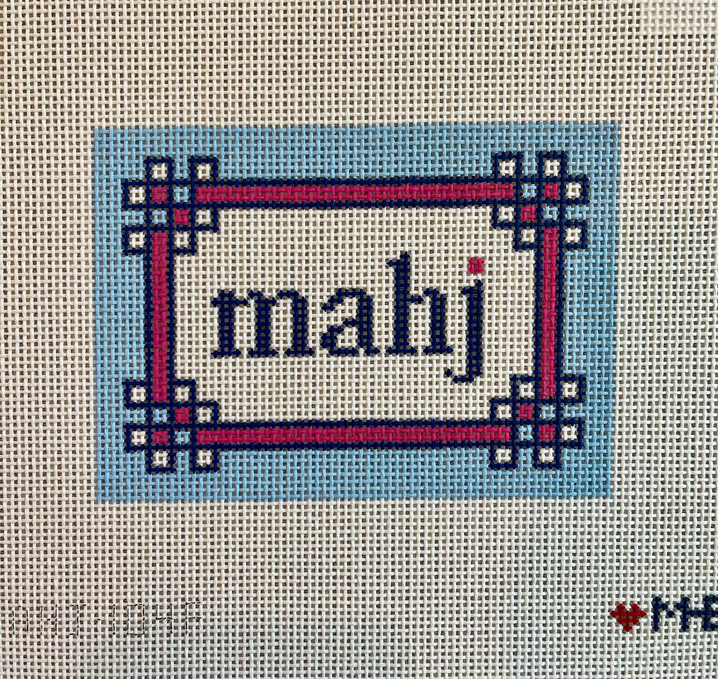 MAHJ Insert Floral Corner in Light Blue and Pink C-MAHJ104F