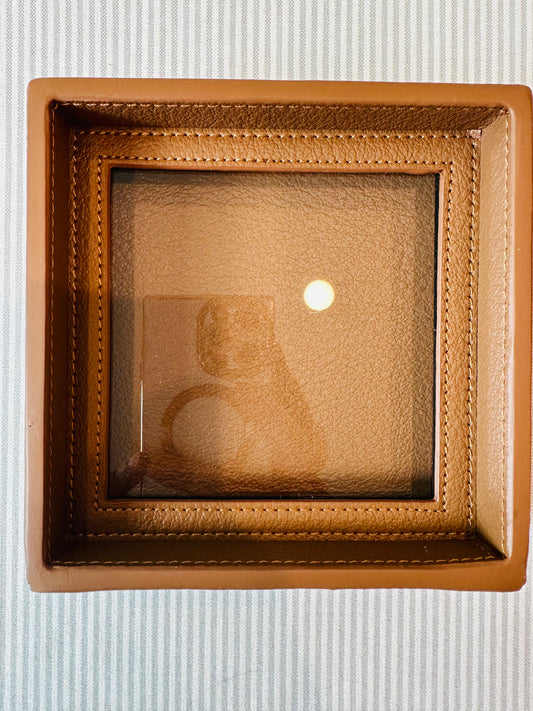 Leather Coaster 4x4” A-TAT4x4 Brown