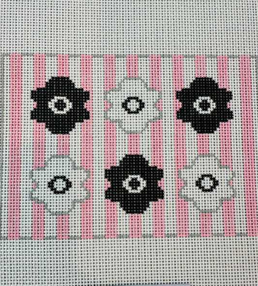 Flowers on Pink Stripes 5x7” TS-T02