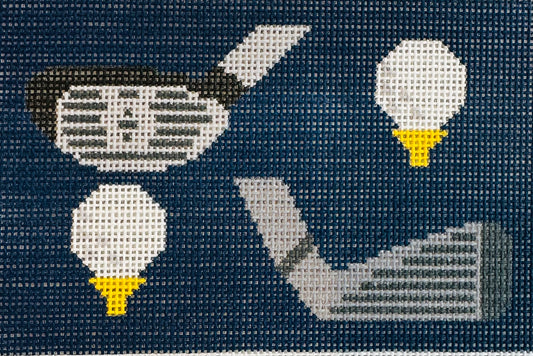 Golf Putter and Driver on Navy Yardage Insert C-KKYDG03