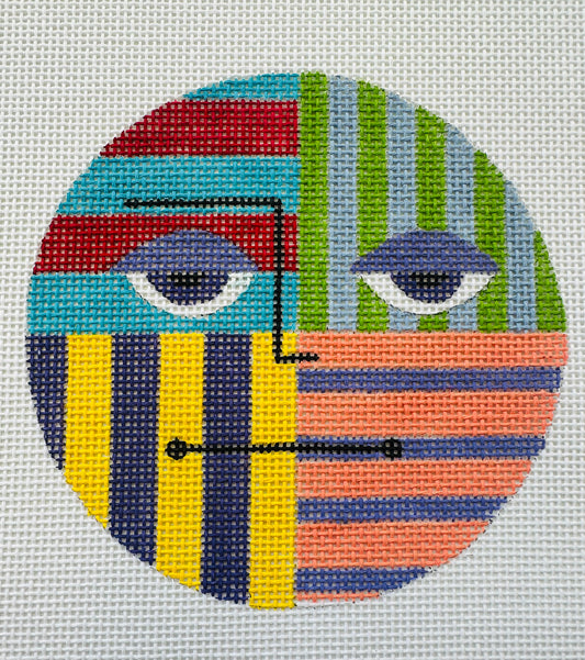 Striped Face Round C-ZE1029