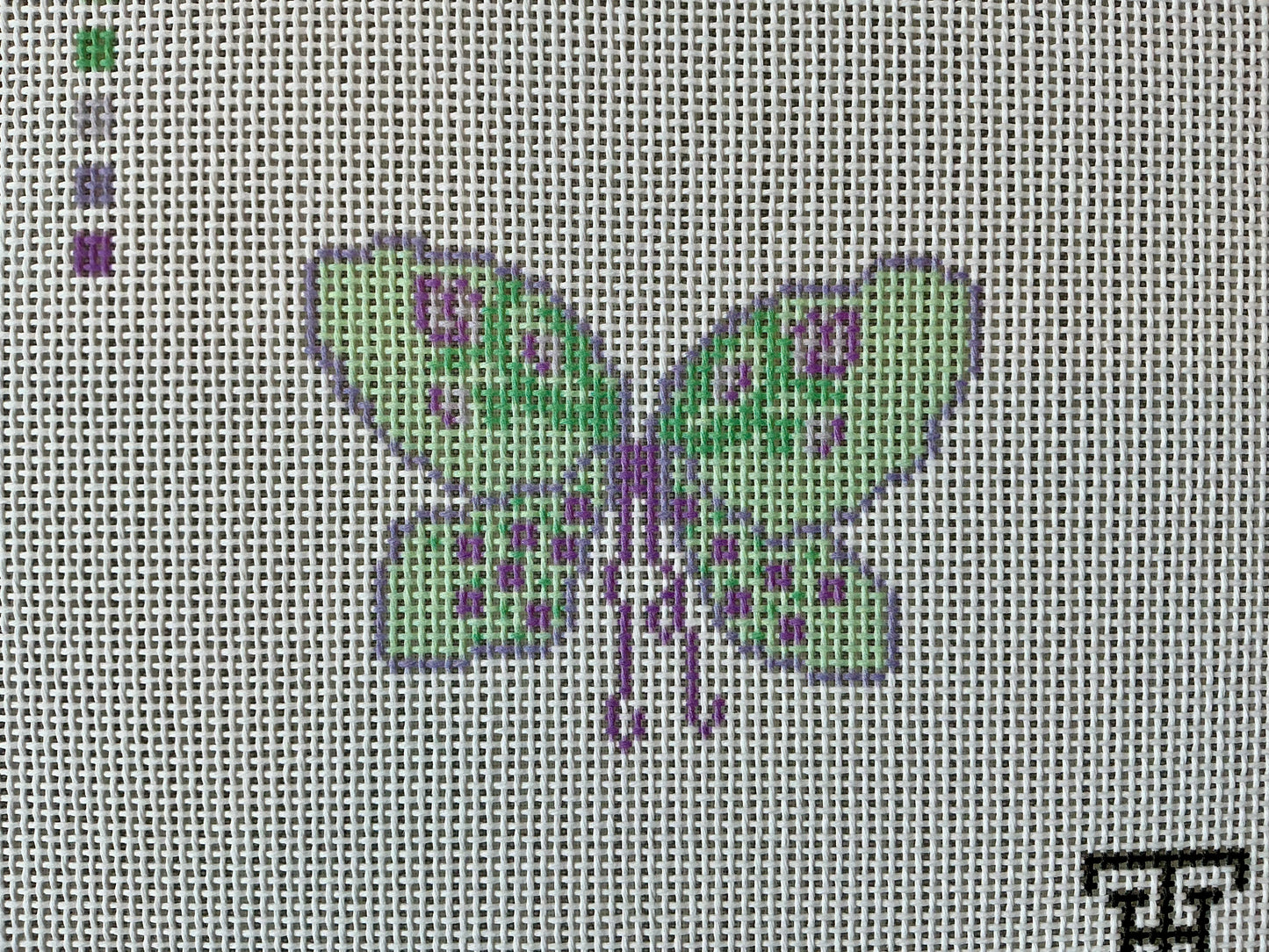 Purple Butterfly Printed Canvas C-KCD3175