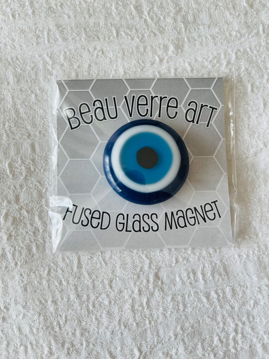 Glass Needle Minder Lemon on Blue A-BVNMLem