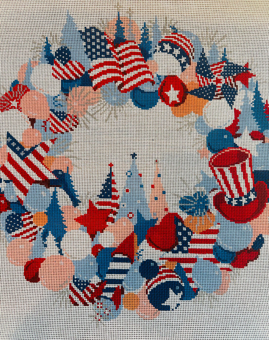 July 4th Wreath 13M 16x16” TS-ASIT394