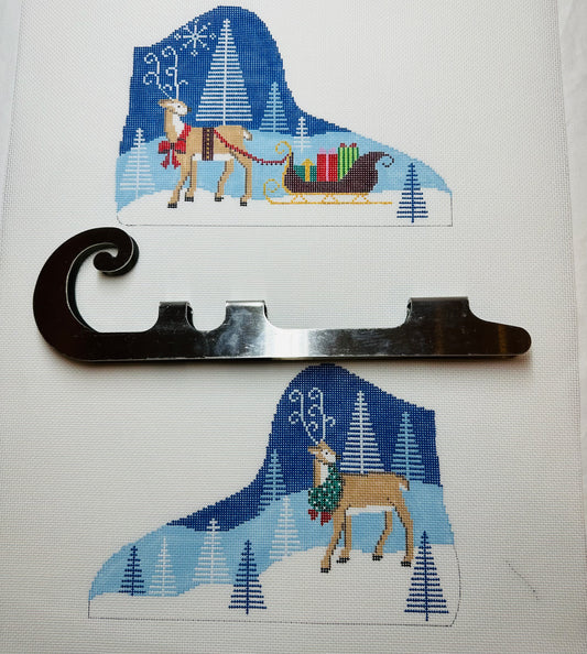 3D Skate with Deer and Sleigh C-CBKST-SK57