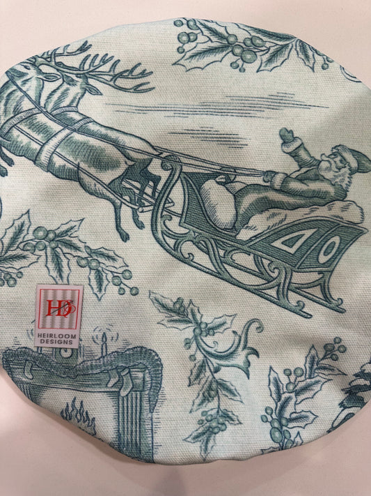 Santa’s Sleigh Canvas cap for ornament canvases