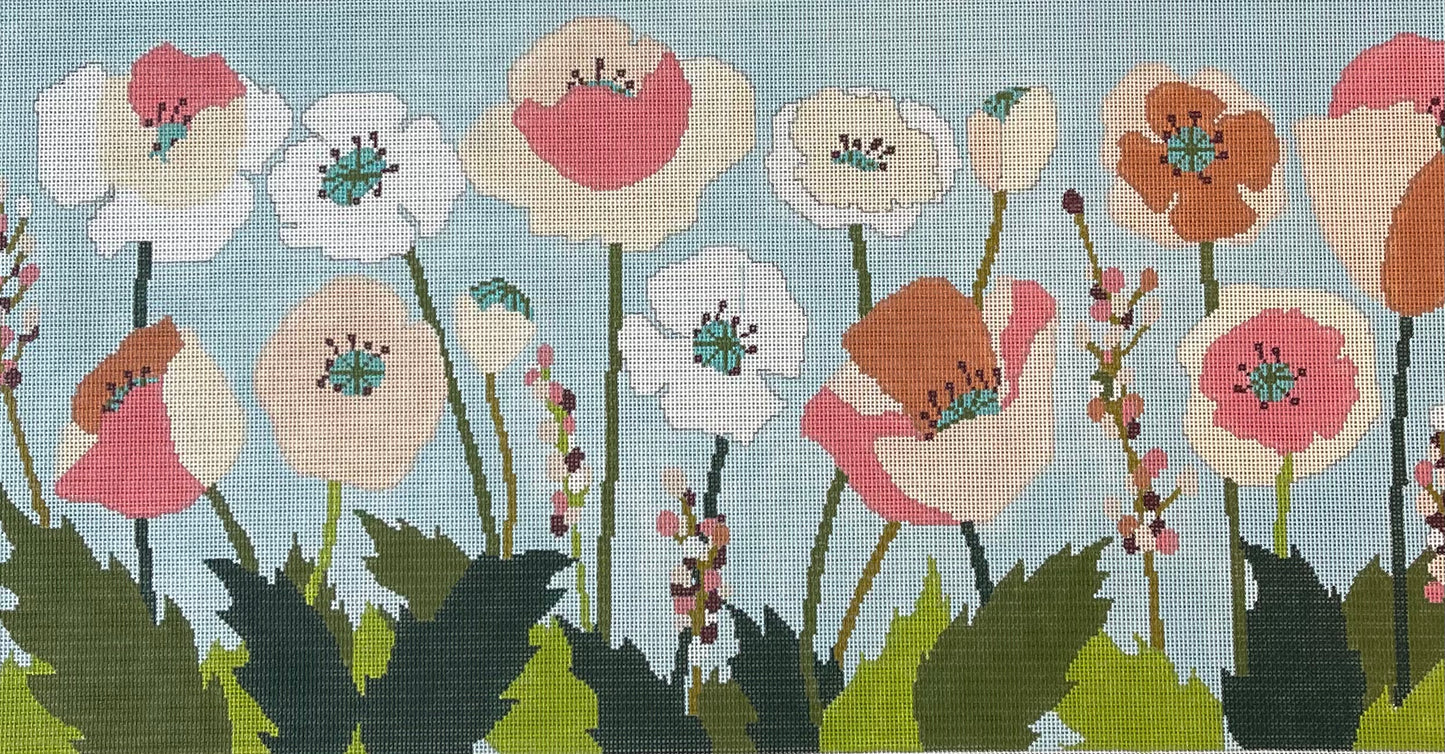 Pink Poppies in Leafy Grass C-ASIT079