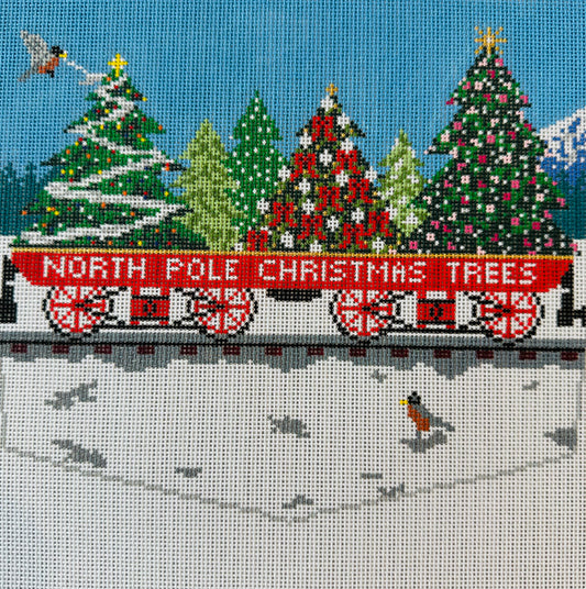 North Pole Christmas Trees Stocking Cuff C-AOK108