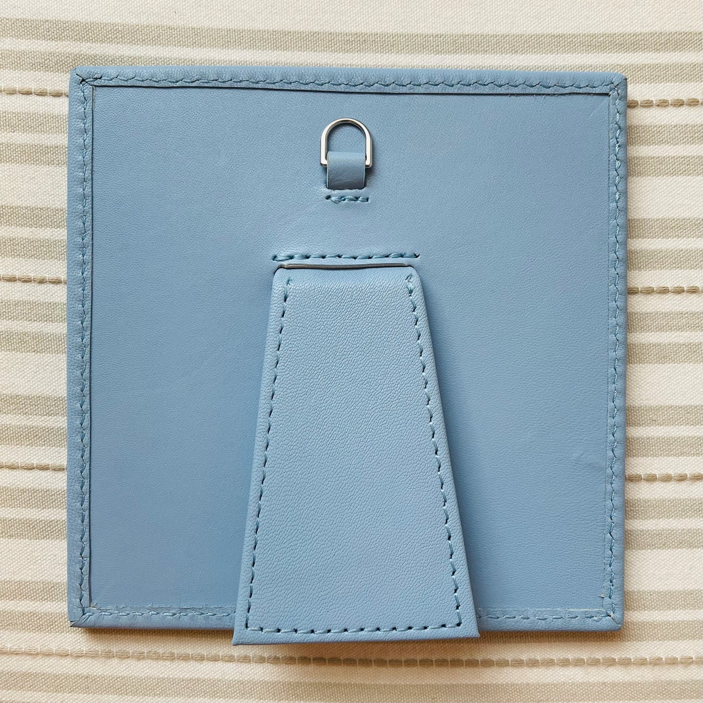 Leather Self Finishing Square Frame - Light Blue A-PESFF LBL