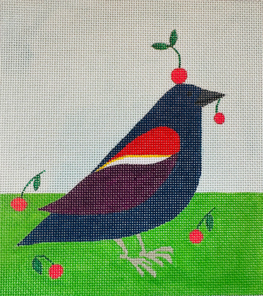 Red Winged Bird w. Cherries C-ZE965