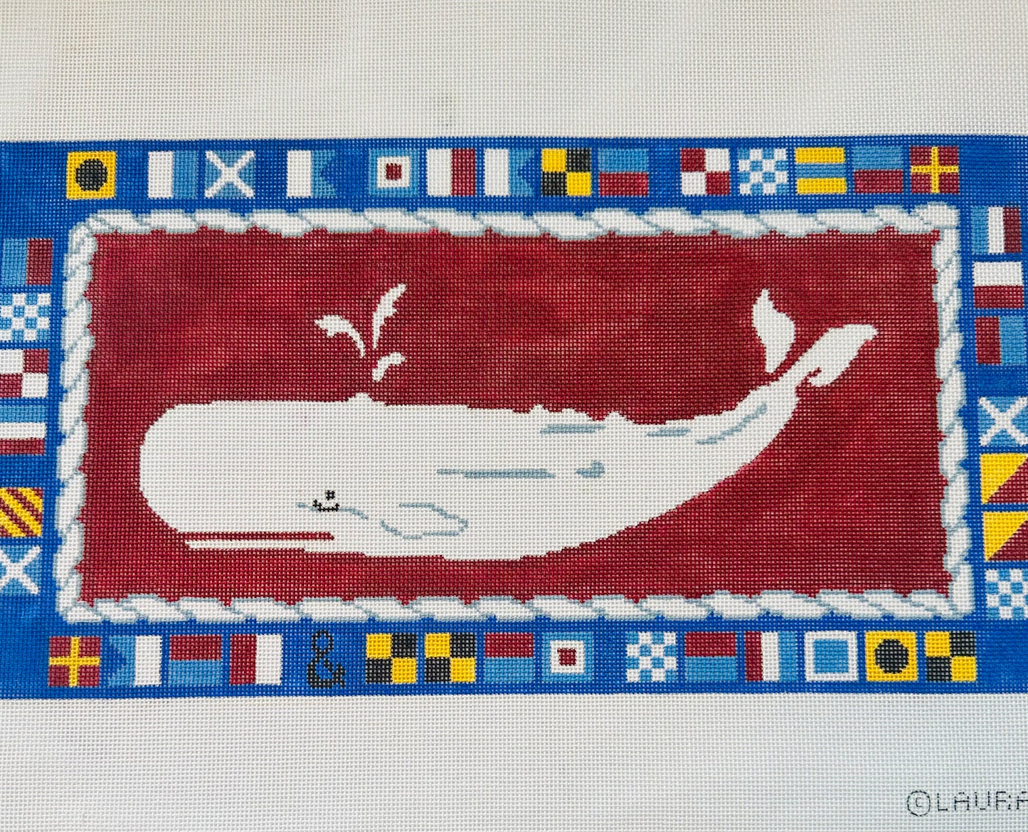 Whale sign with ship flags C-LMPL55