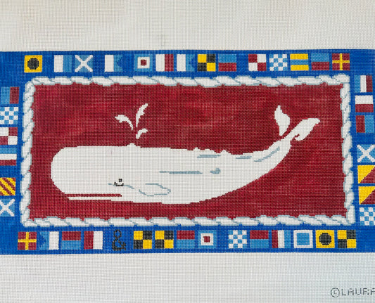 Whale sign with ship flags C-LMPL55