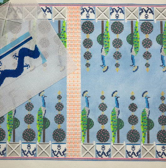 Peacock and Topiary Backgammon Board C-AF99