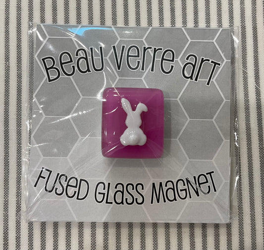 Glass Needle Minder Pink Bunny A-BVNMPBUNNY