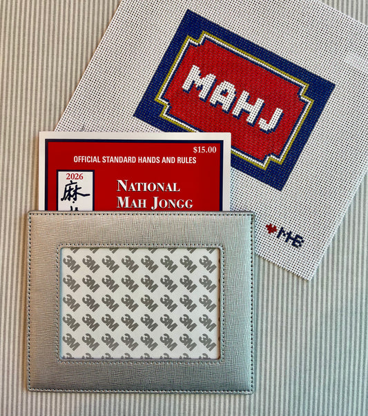 Mahjong Card Sleeve in Silver A-MHBsilver