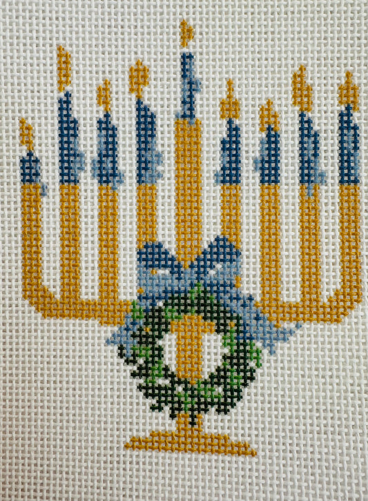 Menorah with Wreath C-KCD2949