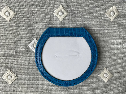 Hand Mirror (blue crocodile leather) A-TCNmirror Blue