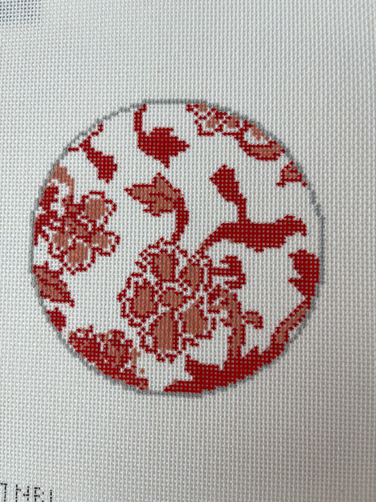 Red Chinoiserie Round C-BW2107nbl