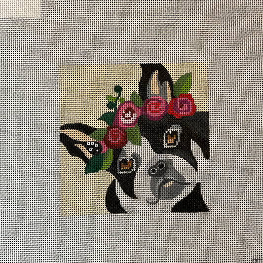 French Bulldog with Flowers C-MPD013