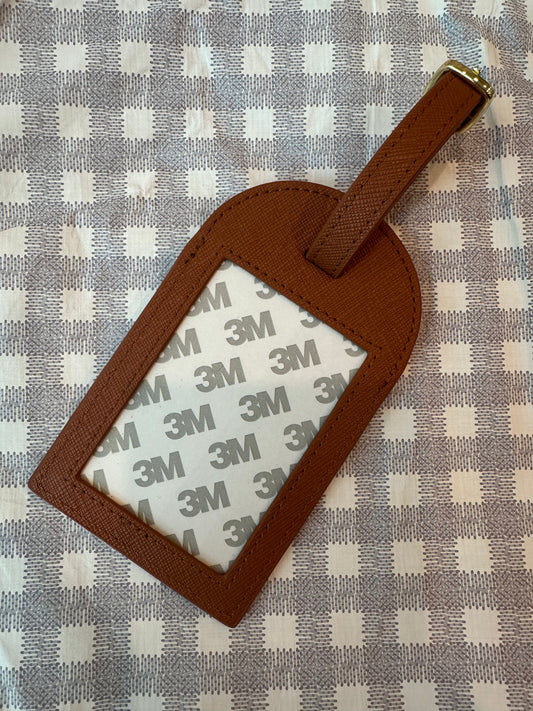 Cognac Brown Luggage Tag A-RRBT03