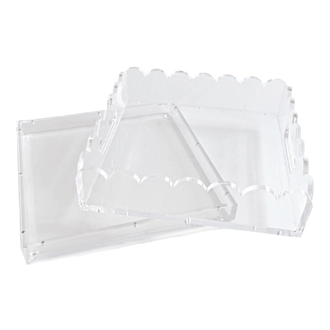 Scallop Acrylic Tray 8 X 8 A-PLAT8scallop