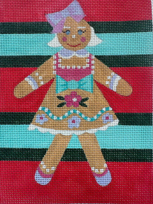 Red & Turquoise Gingerbread Girl C-AP8007